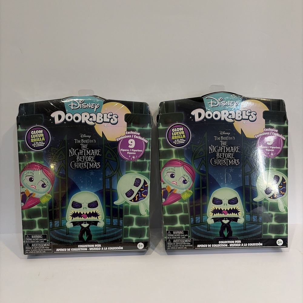 Disney Doorables Nightmare Before Christmas Peek New Sealed 2 Boxes w 9 In Each